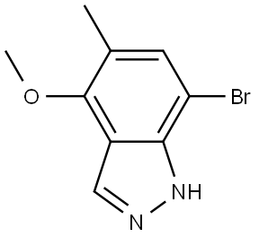 7-溴-4-甲氧基-5-甲基-1H-吲唑 结构式