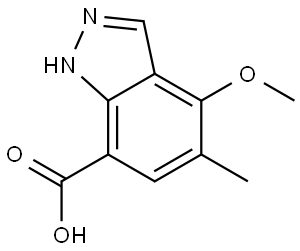 4-甲氧基-5-甲基-1H-吲唑-7-羧酸 结构式