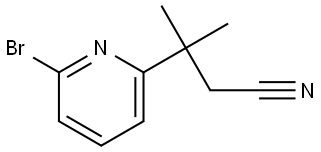 3-(6-溴吡啶-2-基)-3-甲基丁腈 结构式