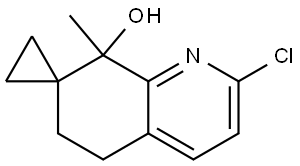 2'-氯-8'-甲基-6',8'-二氢-5'H-螺[环丙烷-1,7'-喹啉]-8'-醇 结构式
