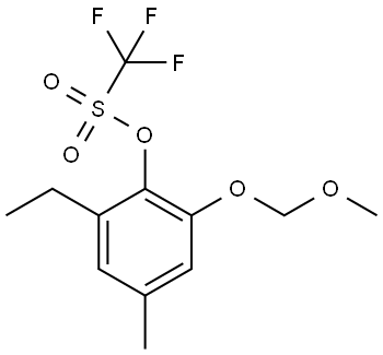 2-乙基-6-(甲氧基甲氧基)-4-甲基苯基三氟甲磺酸酯 结构式