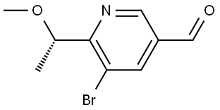 (S)-5-溴-6-(1-甲氧基乙基)烟醛 结构式