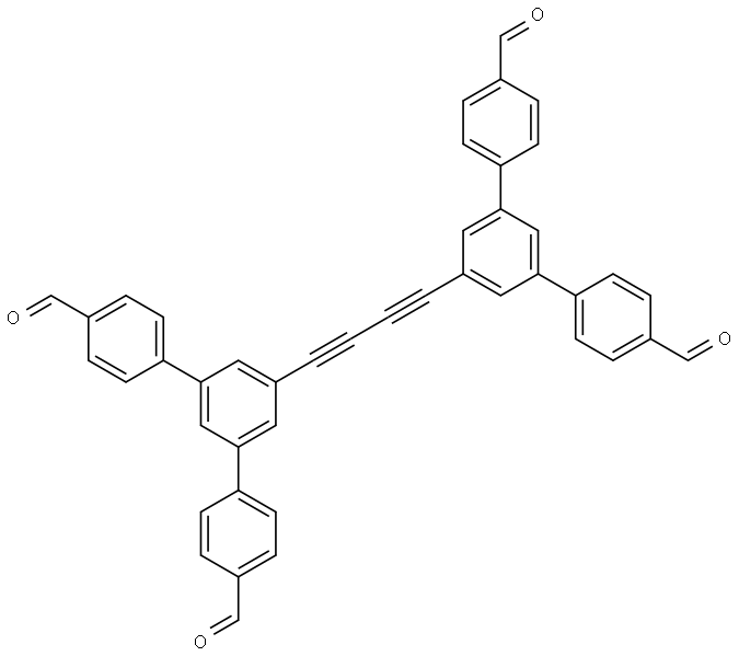 5',5''''-(丁-1,3-二炔-1,4-二基)双(([1,1':3',1''-三联苯]-4,4''-二甲醛)) 结构式