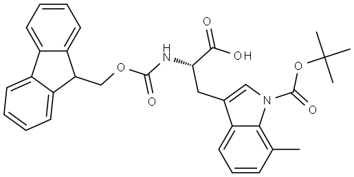 FMOC-BOC-7-甲基色氨酸 结构式