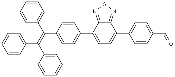 4-(7-(4-(1,2,2-triphenylvinyl)phenyl)benzo[c][1,2,5]thiadiazol-4-yl)benzaldehyde 结构式
