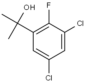 2-(3,5-dichloro-2-fluorophenyl)propan-2-ol 结构式