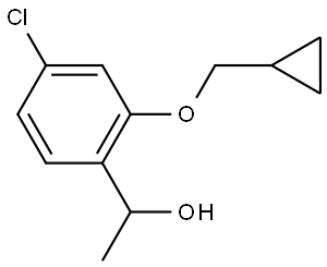 1-(4-chloro-2-(cyclopropylmethoxy)phenyl)ethanol 结构式