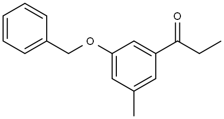 1-(3-(benzyloxy)-5-methylphenyl)propan-1-one 结构式