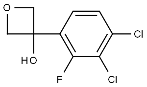 3-(3,4-dichloro-2-fluorophenyl)oxetan-3-ol 结构式