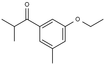 1-(3-ethoxy-5-methylphenyl)-2-methylpropan-1-one 结构式