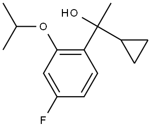 1-cyclopropyl-1-(4-fluoro-2-isopropoxyphenyl)ethanol 结构式