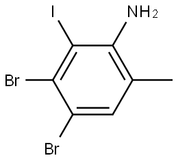 3,4-dibromo-2-iodo-6-methylaniline 结构式