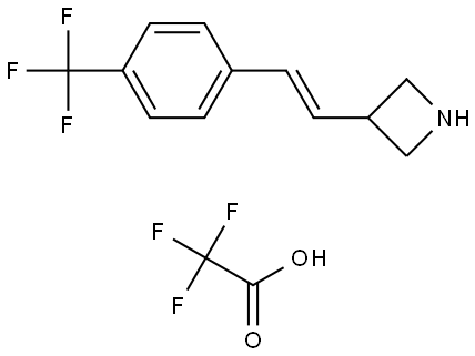 3-[(E)-2-[4-(trifluoromethyl)phenyl]ethenyl]azetidine 2,2,2-trifluoroacetate 结构式