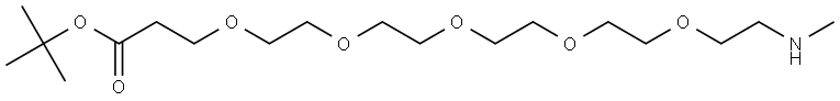 甲基氨-五聚乙二醇-丙酸叔丁酯 结构式