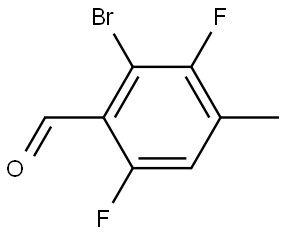 2-溴-3,6-二氟-4-甲基苯甲醛- 结构式