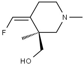 (S,Z)-[4-(氟亚甲基)-1,3-二甲基-3-哌啶基]甲醇 结构式