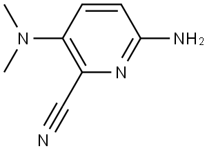 2-吡啶腈,6-氨基-3-(二甲基氨基)- 结构式
