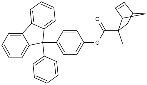 4-(9-phenyl-9H-fluoren-9-yl)phenyl 2-methylbicyclo[2.2.1]hept-5-ene-2-carboxylate 结构式