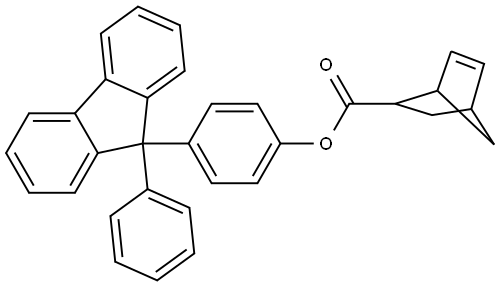 4-(9-phenyl-9H-fluoren-9-yl)phenyl bicyclo[2.2.1]hept-5-ene-2-carboxylate 结构式