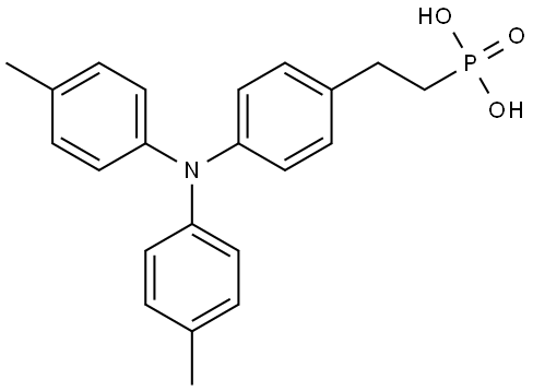 (4-(二对甲苯基氨基)苯乙基)膦酸 结构式