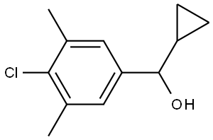 (4-chloro-3,5-dimethylphenyl)(cyclopropyl)methanol 结构式