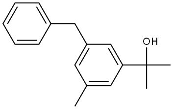 2-(3-benzyl-5-methylphenyl)propan-2-ol 结构式