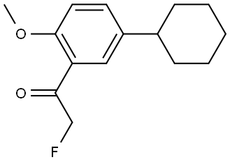 1-(5-cyclohexyl-2-methoxyphenyl)-2-fluoroethanone 结构式