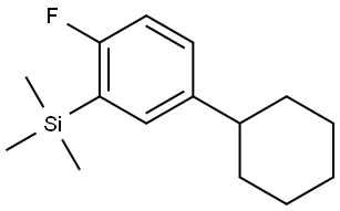 (5-cyclohexyl-2-fluorophenyl)trimethylsilane 结构式