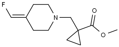 1 -(4-(氟甲亚基)哌啶-1 -羰基)环丙焼-1 -甲酸甲酯 结构式