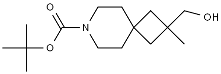 tert-butyl 2-(hydroxymethyl)-2-methyl-7-azaspiro[3.5]nonane-7-carboxylate 结构式