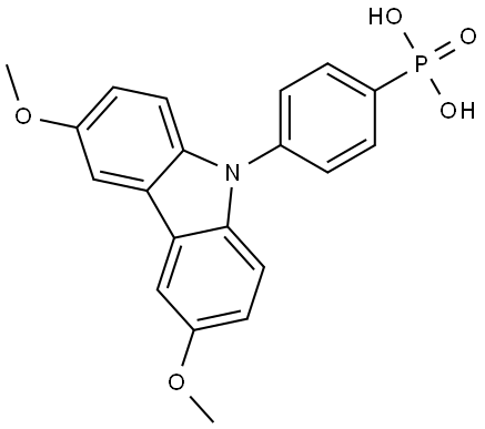 (4-(3,6-DIMETHOXY-9H- CARBAZOL-9- YL)PHENYL)PHOSPHONIC ACID 结构式