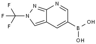 (2-(三氟甲基)-2H-吡唑并[3,4-B]吡啶-5-基)硼酸 结构式