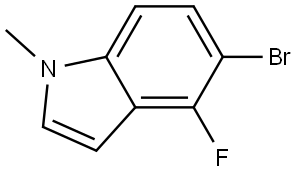 5-溴-4-氟-1-甲基-1H-吲哚 结构式