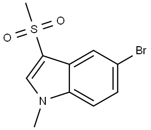 5-溴-1-甲基-3-(甲磺酰基)-1H-吲哚 结构式