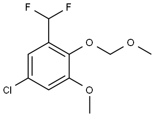 5-氯-1-(二氟甲基)-3-甲氧基-2-(甲氧基甲氧基)-苯 结构式