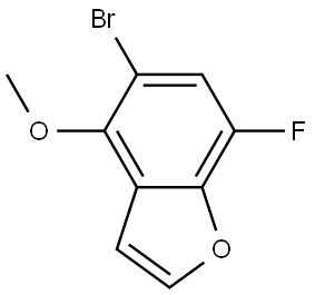 5-溴-7-氟-4-甲氧基苯并呋喃 结构式