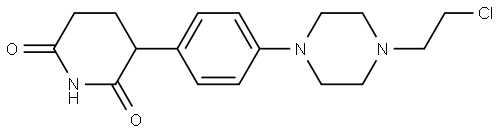 3-(4-(4-(2-氯乙基)哌嗪-1-基)苯基)哌啶-2,6-二酮 结构式