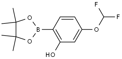 5-(二氟甲氧基)-2-(4,4,5,5-四甲基-1,3,2-二氧硼聚糖-2-基)苯酚 结构式