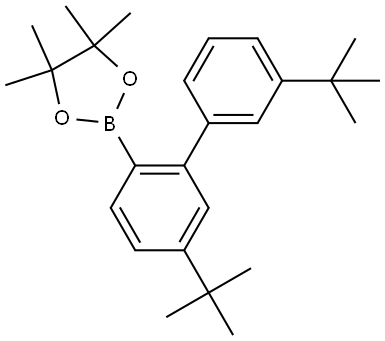 2-(3',5-di-tert-butyl-[1,1'-biphenyl]-2-yl)-4,4,5,5-tetramethyl-1,3,2-dioxaborolane 结构式