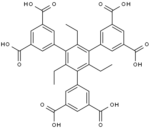 1,3,5-三(3,5-二羧基苯基)-2,4,6-三乙苯 结构式