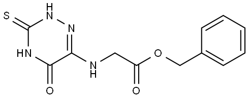 BENZYL ((5-OXO-3-THIOXO-2,3,4,5-TETRAHYDRO-1,2,4-TRIAZIN-6-YL)AMINO)ACETATE 结构式