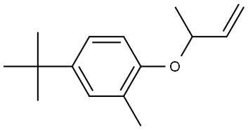 4-(1,1-Dimethylethyl)-2-methyl-1-[(1-methyl-2-propen-1-yl)oxy]benzene 结构式