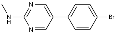 5-(4-Bromophenyl)-N-methyl-2-pyrimidinamine 结构式