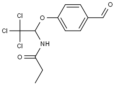 N-(2,2,2-TRICHLORO-1-(4-FORMYLPHENOXY)ETHYL)PROPANAMIDE 结构式