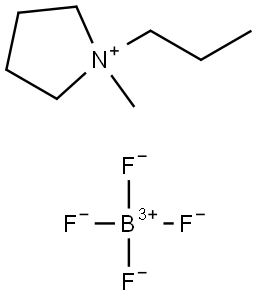 N-丙基-N-中基吡咯烷四氟硼酸盐 结构式