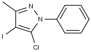 5-chloro-4-iodo-3-methyl-1-phenyl-1H-pyrazole 结构式