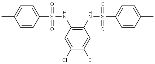 N,N'-(4,5-二氯-1,2-亚苯基)双(4-甲基苯磺酰胺) 结构式