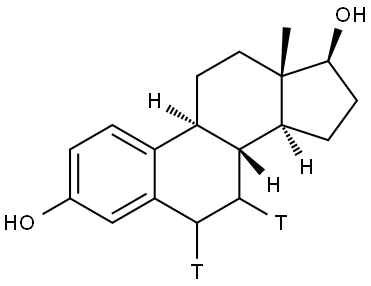 (6,7-3H2)Estra-1,3,5(10)-triene-3,17β-diol 结构式