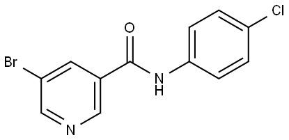 5-Bromo-N-(4-chlorophenyl)-3-pyridinecarboxamide 结构式