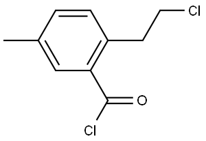 2-(2-氯乙基)-5-甲基苯甲酰氯 结构式